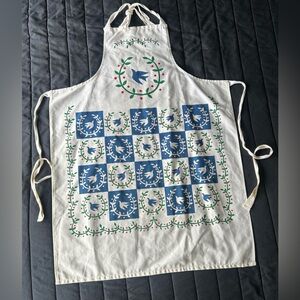 JONES NEW YORK Block Print American Folk Art Print Apron #10102510